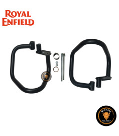 Protectores De Motor Compactos Negros Tubo De Acero 22Mm Royal Enfield Hunter 350