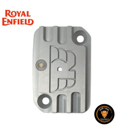 Tapa Del Depósito Frontal Plateada Royal Enfield  Classic, Bullet, Electra, Thunderbird,Continental Himalayan, Scram 440/411 y Interceptor 650"